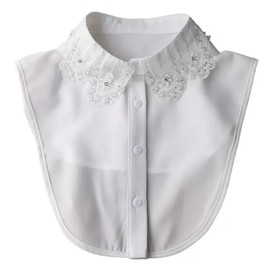 NIDMIDO Elegant Pearl Detachable Half Shirt Blouse Dickey Collar Faux False Collar for Women Girls