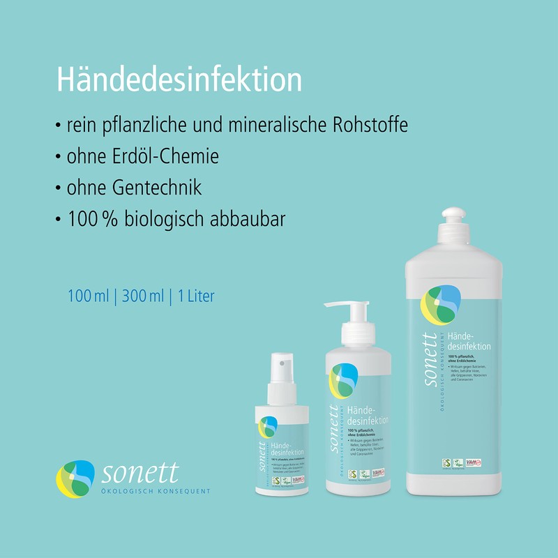 Hand disinfection: extremely compatible and effective disinfection, with 70% organic