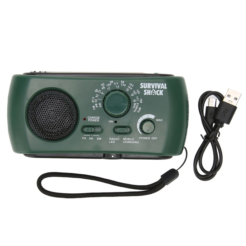 Hand Crank Radio Portable Practical LED Torch Outdoor Multi Band