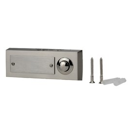 Unitec 41104 Surface-Mounted Door Bell Push Button 1-Channel Stainless Steel
