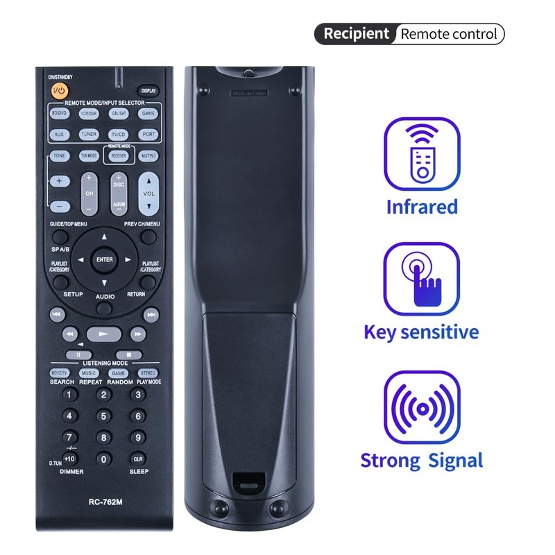 GOUYESHO RC-762M Replacement Remote Control for ONKYO AV Receiver Compatible