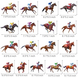 Horse Racing Centerpiece Sticks 17 Pieces Horse Race Party Table Toppers Derby Day Decorations Racehorse Party Supplies for Run for The Roses Racing Birthday Party Decor