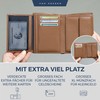VON HEESEN® Wallets Men & Women, cognac brown, With XL