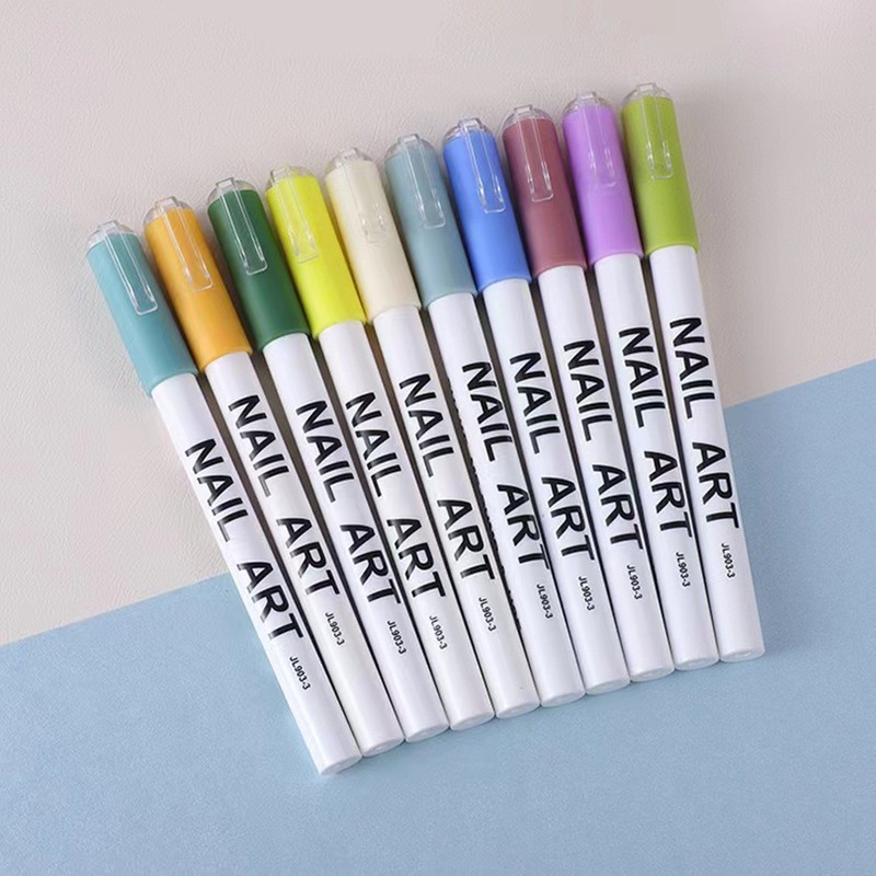 12Pcs Multicolor Manicure Pens 3D Painting Pen Dots Flower Fine