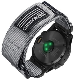 HEMSUT Nylon Sports Watch Band, 22mm Military Strap Compatible with Garmin Fenix 8 47mm /7/7 Pro/6/6 Pro/5/5 Plus/E 47mm, MARQ Athlete/Golfer/Driver/Captain/Adventurer/Commander, Instinct 2