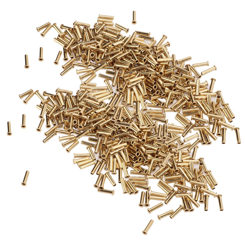 500Pcs Hollow Rivet Brass Decorative Through Hole Excellent Corrosion Resistance