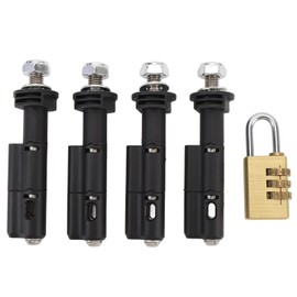 Mounting Pins for Recovery Boards, 4 Pcs Traction Board Mount Pin Set with Password Lock for MaxTrax MKII LITE and Mini Recovery Boards, Easy Installation, 360 Degree Rotatable