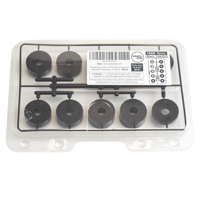 Hawkeng 10mm (M10) Nylon Spacers Standoff Washers (10 Pack) 4