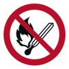 STROBO Fire Open Light Smoking Prohibited Sticker Mandatory Sign with