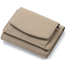 RRANCharltu Women's Small Leather Purse with Zip Coin Compartment Card Slots, For example, grey, Classic