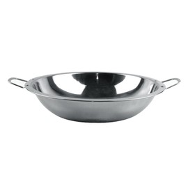 Stainless Steel Soup Pot Binaural Large Capacity Shallow Wide Edge Soup Pot for Home Business 12.6in