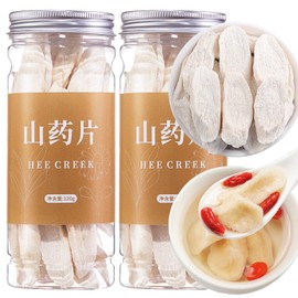 Hee Creek Dried Yam 240g/8.47oz Dried Iron Stick Yam Shan Yao Large Slices Cutting for Herbal Tea Congee Soup Porridge, Rich in Nutrients, Sulfur Free, Pure Natural 铁棍山药 山药干 山药片 煮粥煲汤