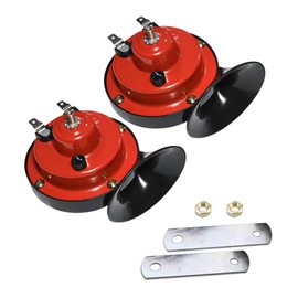 HAOBO 2PCS 300DB Super Loud Train Horns, 12V Loud Dual-Tone Waterproof Electric Snail Horn Kit, Car Air Electric Snail Double Horn Car Accessories Universal for Any 12V Vehicles Motorcycle Boat