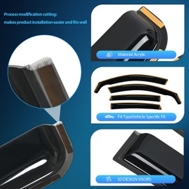 Nilight Window Rain Guards for Honda Accord 2018 2019 2020 2021 2022 2023 Vent Window Visors,Window Deflectors for Cars