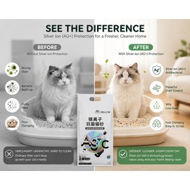 AG Silver Ion Mixed Tofu Cat Litter 2.5kg Dust-Free Fast Clumping Odor Control Antibacterial Flushable Cat Litter