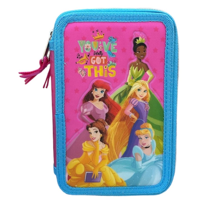 CARTOON School Pencil Case with 3 Zips with Multiple Compartments