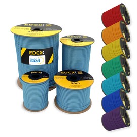 EdcX 4mm Nylon Paracord 550 30m (100ft) - Type III, 100% Nylon Rope, 7 Strand Rope, 4mm Solid Nylon Rope (Skylight, 30m)
