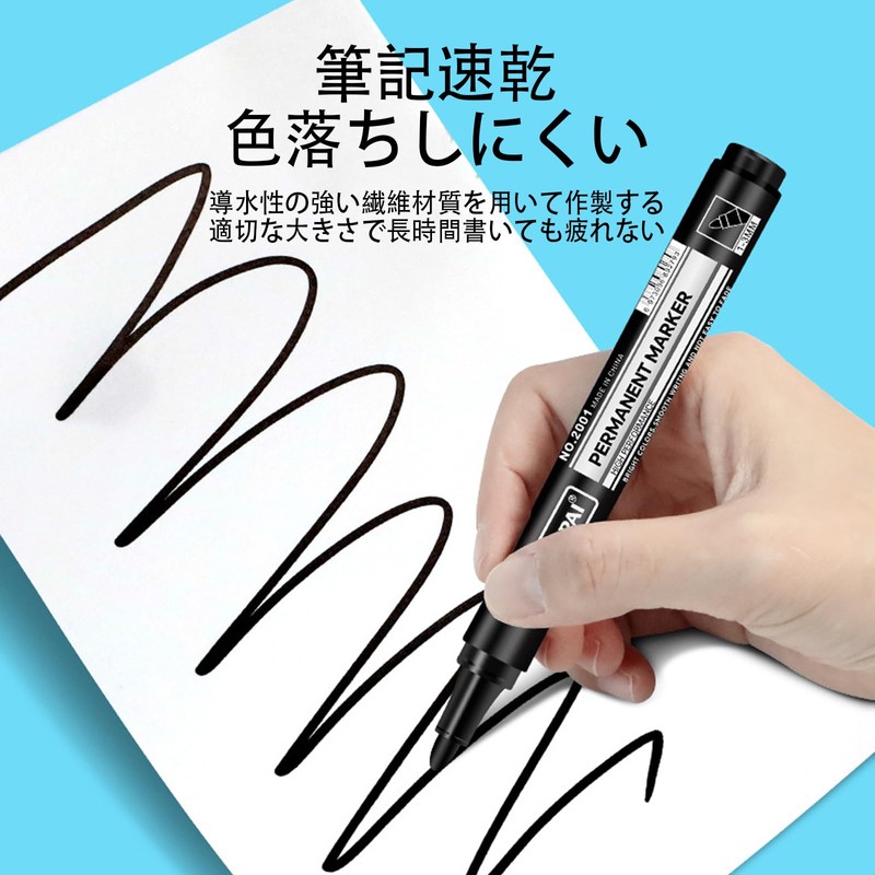LUYING Permanent Markers, Waterproof, Non-fading, Medium Point, Quick Drying, For