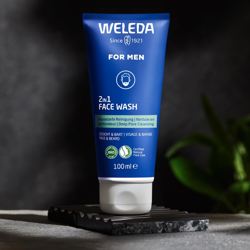 WELEDA Bio FOR MEN 2-in-1 Face Wash - Refreshing Natural