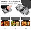 Reeple Stainless Steel Lunch Box, Leak-Proof Metal Bento Box with