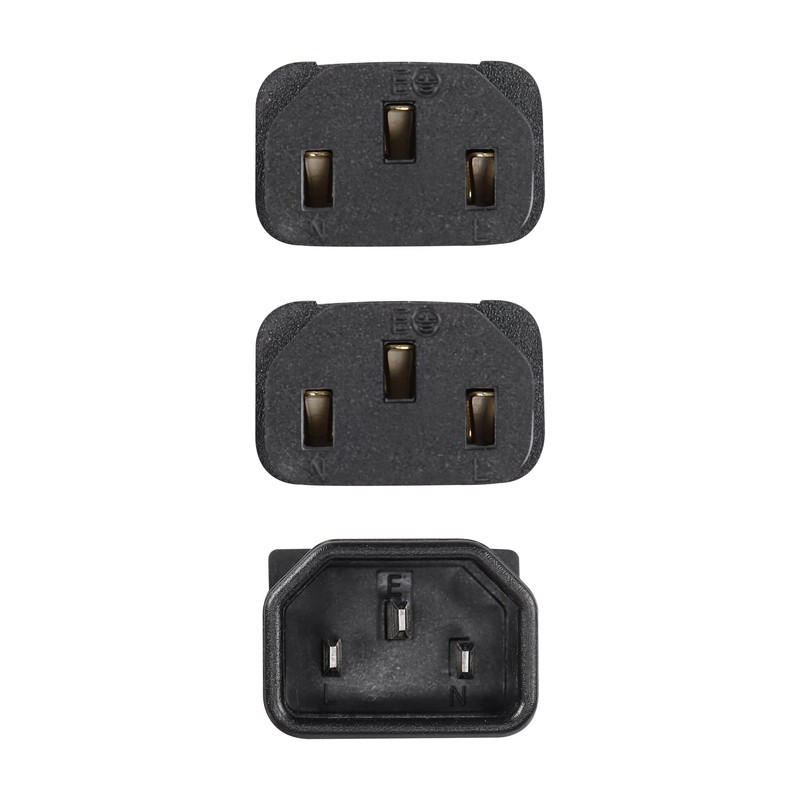CERRXIAN 1FT IEC 320 C14 to Dual C13 Power Cable,