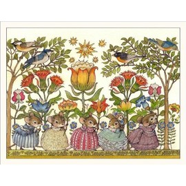 Wee Forest Folk Note-16 - Mice With Flowers Note Cards Set of 6