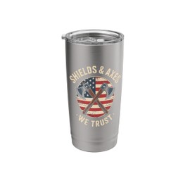shields and axes we trust american viking norse mythology Stainless Steel Insulated Tumbler