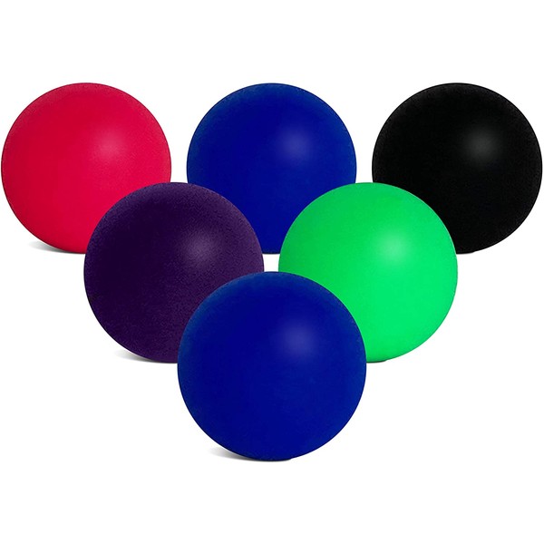 Replacement Paddle Ball Beach Balls for use with Beachball, Smashball, Kadima, Watercolors and Other Beach Paddle Ball and Beach Tennis Games | Set of 6 Paddle Balls in High Visibility Colors