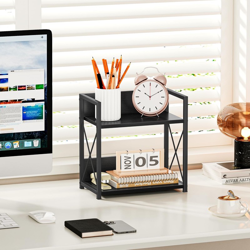 Giikin Countertop Organizer, 2 Tier Coffee Station Organizer for Desktop,