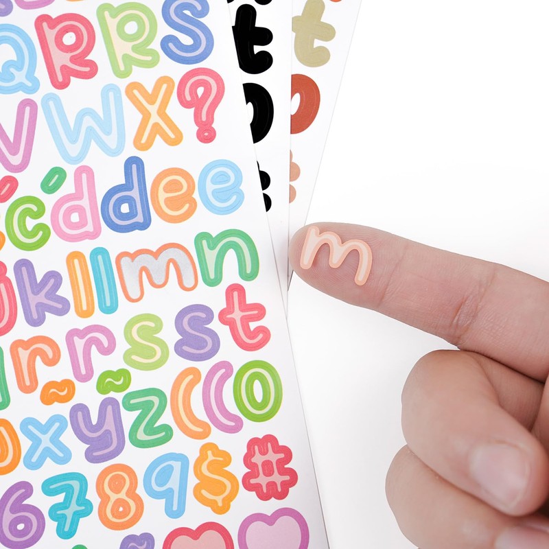 Alphabet Stickers Large Waterproof English Small Stickers Waterproof Uppercase Lowercase