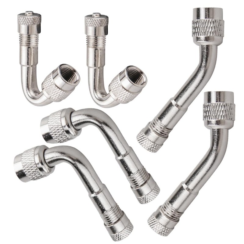 6 Pack Valve Stem Extenders 45 degree, 90 degree and