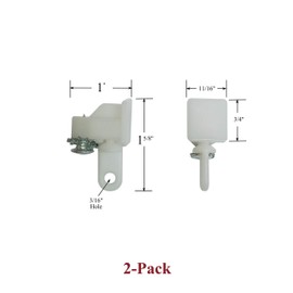 1-Pair Locking End Caps with Friction Carrier for Architrac, EZ-Track and Other Ceiling Drapery Tracks