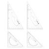 HARFINGTON 2piece Triangle Ruler Square Set 13cm, 12cm 30/60 and