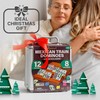 Queensell Mexican Train Dominoes Set with 8 Holders - Wooden