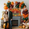 Fall Thanksgiving Balloons Garland Arch Kit dark green Ruby red