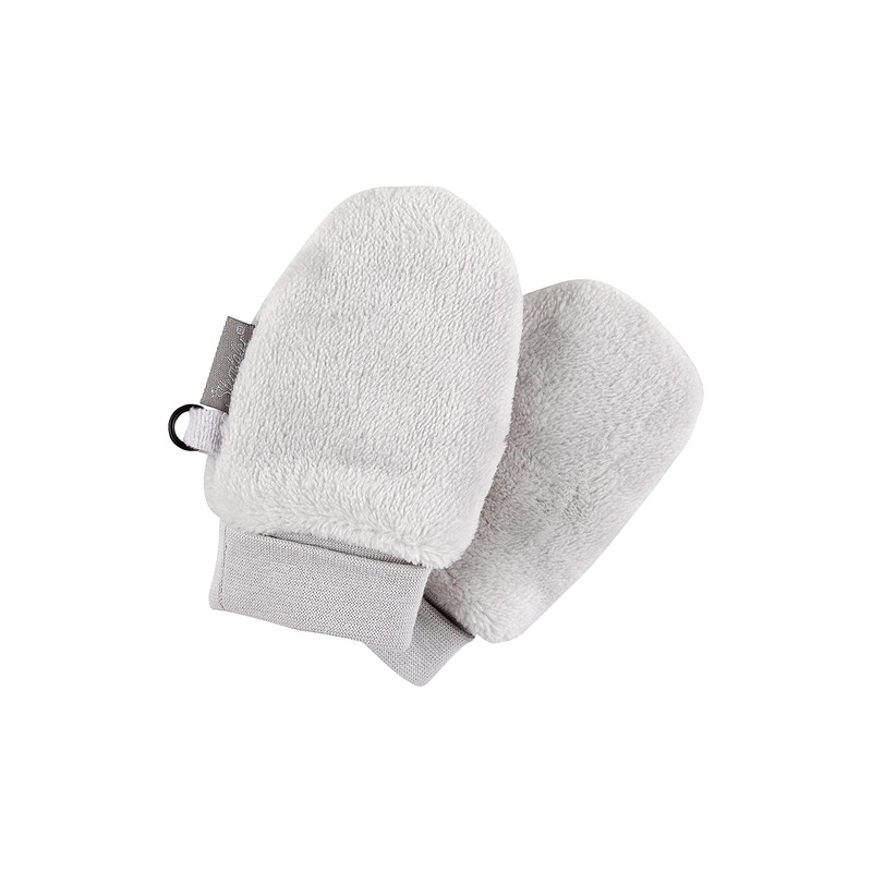 Sterntaler Unisex Baby Teddy Fur Mittens, lightgrey