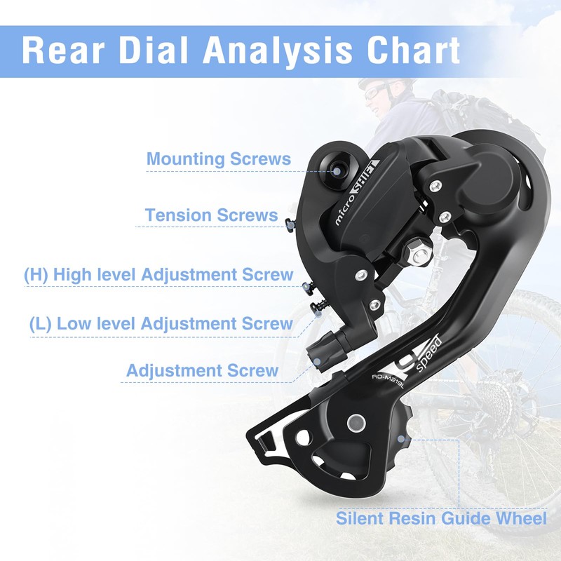 MEGHNA 8/9 Speed Bicycle Rear Derailleur/Bicycle Derailleur Suitable for Outdoor