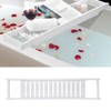 Luxury Slim Bridge Bath Tray Bathtub Storage Rack Shelf Organizer