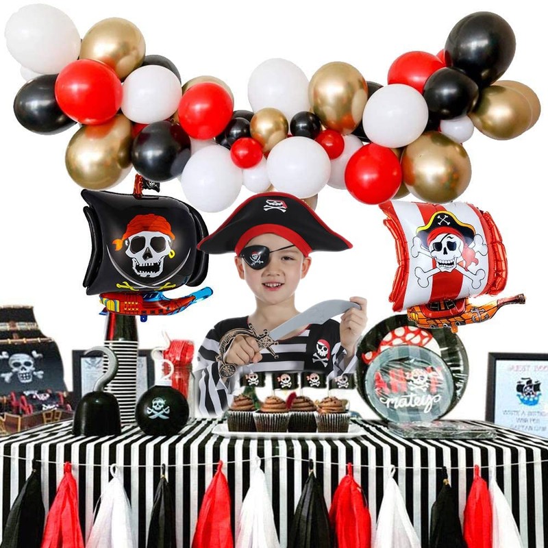 Sincere Party Children's Pirate Costume with Hat,Sword,Eyepatch for Unisex Kids