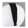 Black headband 1 5/8" wide shiny satin fabric covered hair