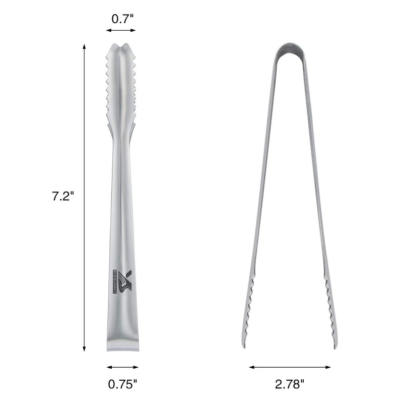 MSY BIGSUNNY 7 inches Ice Tongs, Stainless Steel Cube Sugar