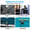DELSWIN 4-Digit Combination Lock Outdoor Padlock - Heavy Duty Locker