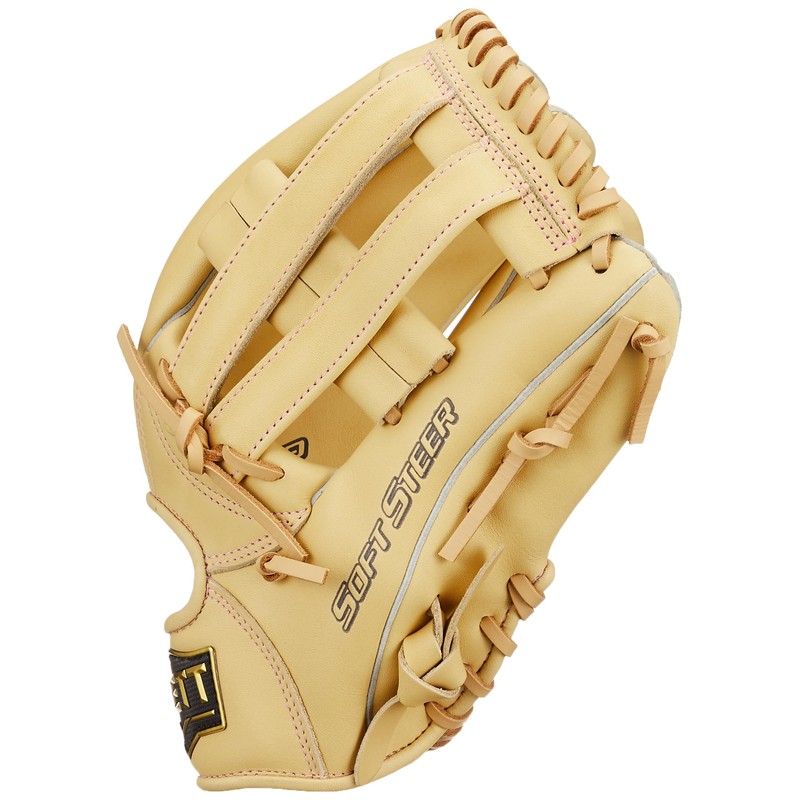 Zett Soft Baseball Glove, Soft Steer, All-Round Use, For Right-Handed