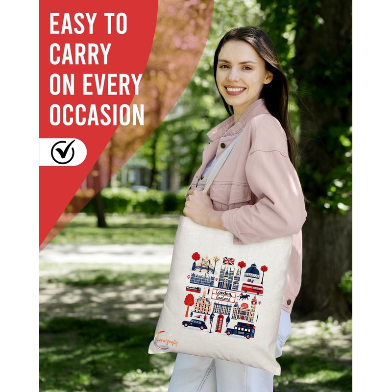 Coralgraph Inc TB2051 - Natural Reusable Shopping Souvenir Tote Bag