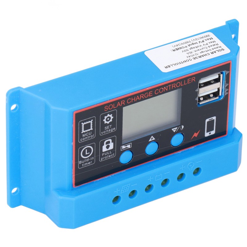 Solar Panel Charge Controller LCD Display PWM Photovoltaic Charging Regulator