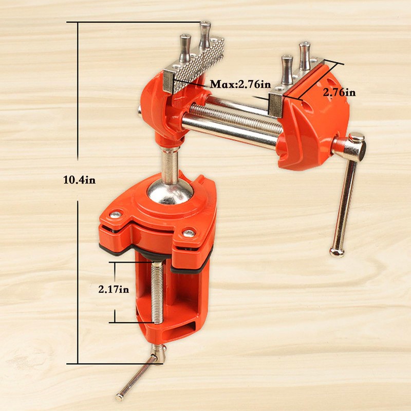 Clamp Bench Vise, Small Table Vise for Woodworking, Heavy Duty