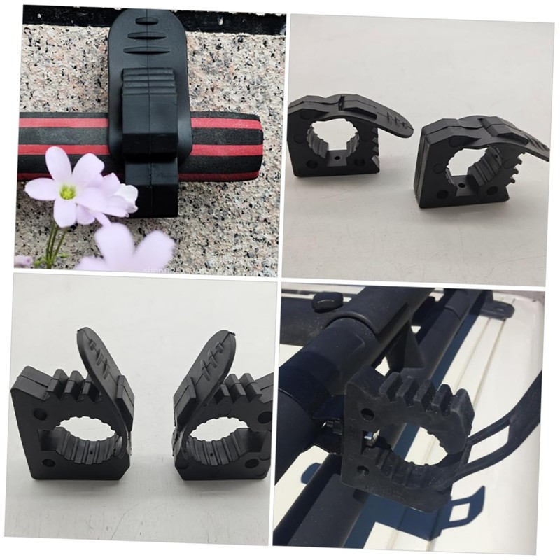 NOLITOY 2pcs Adjustable Quick Release Rubber Pole Clamp for Mounting