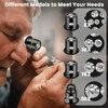 Giantree 4 Pcs Jewelers Loupe 5X/10X/15X/20X Monocular Magnifier, Portable Handheld