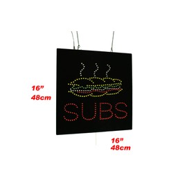 Subs Sign, TOPKING Signage, LED Neon Open, Store, Window, Shop, Business, Display, Grand Opening Gift