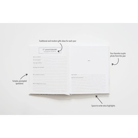 DUNCAN & STONE PAPER CO. Wedding Anniversary Journal - Anniversary Journal for Couple - Wedding Notebook & More - Wedding Memory Book to Capture Moments (Taupe,189 Pages)